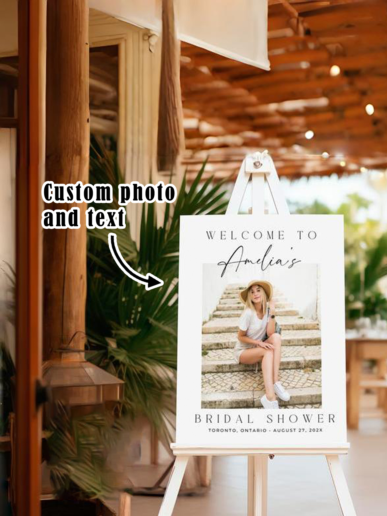 Customizable Photo PVC Party Welcome Sign